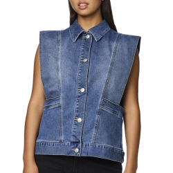 Veste en Jean Bleu Femme Pieces Femma