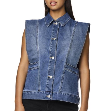 Veste en Jean Bleu Femme Pieces Femma