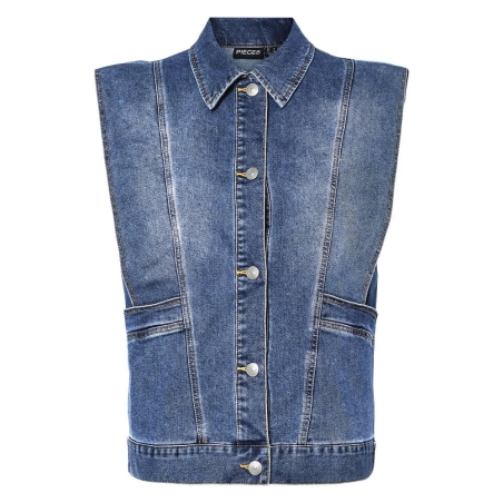 Veste en Jean Bleu Femme Pieces Femma