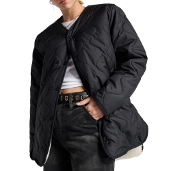 Blouson Noir Femme Converse Malden Liner