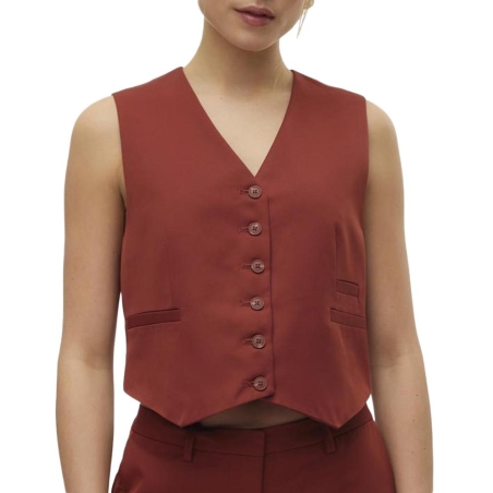 Gilet Sans Manches Terracotta Femme Vero Moda Tara