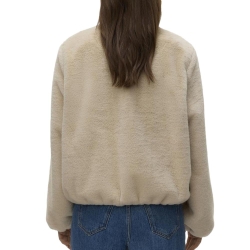 Veste Fausse Fourrure Beige Femme Vero Moda Jaliga