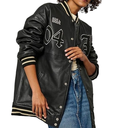 Blouson en Cuir Noir Femme Kaporal Sofa