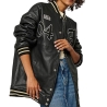 Blouson en Cuir Noir Femme Kaporal Sofa