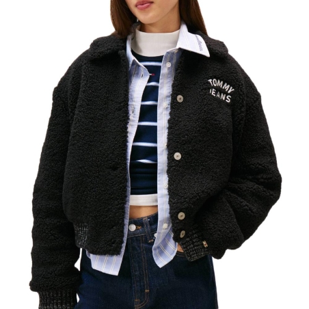 Veste Noire Femme Tommy Hilfiger Varsity