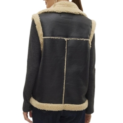 Veste Sans Manches Noir/Écru Femme Vero Moda Waistcoat