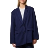 Veste Blazer Bleu Nuit Femme Pieces Pckamil