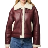 Veste Bordeaux Femme Pieces Janelle