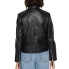 Veste en Cuir Noir Femme Schott Lola