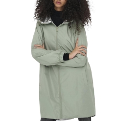 Coupe vent à capuche réversible Vert/Argent Femme Only Fry