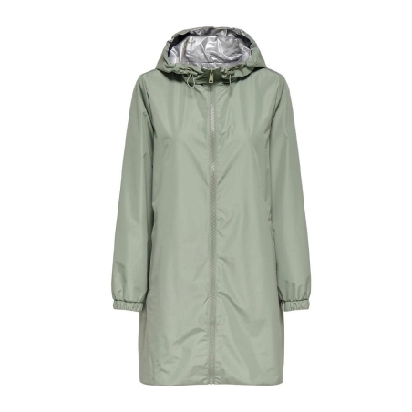 Coupe vent à capuche réversible Vert/Argent Femme Only Fry
