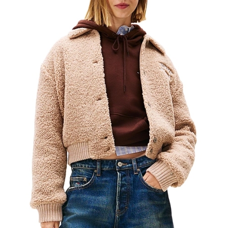 Veste Beige Femme Tommy Hilfiger Varsity