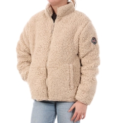 Veste Sherpa Beige Femme Full Compagnie des Amériques Zip