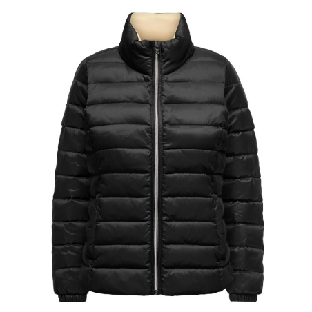 Doudoune Noir/Beige Femme Only Talire Quilted