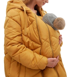 Doudoune de Grossesse et de Portage Jaune Femme Mamalicious Charlot