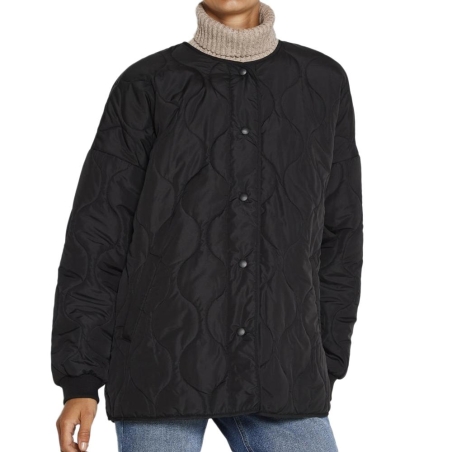 Doudoune Noir Femme Noisy May Feline Quilted