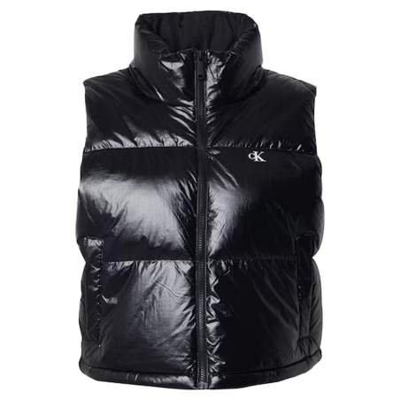 Doudoune Noire Femme Calvin Klein Jeans High-shine Puffer