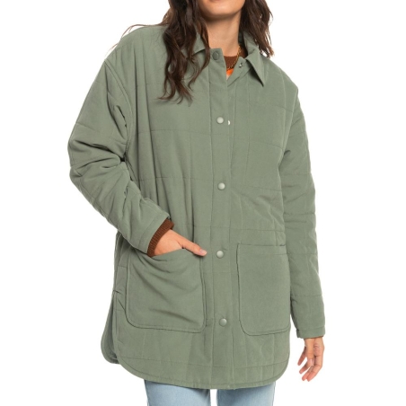 Manteau Matelassé Vert Femme Roxy Next Up