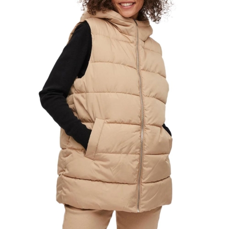 Doudoune sans manches Beige Femme Vila Vitrish