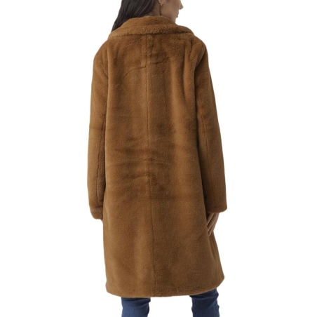 Manteau en Fausse Fourrure Marron Femme Vero Moda Fake Fur Coat