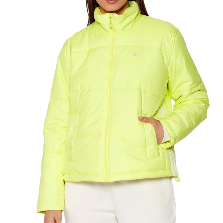 Doudoune Jaune Fluo Femme Adidas Puffer