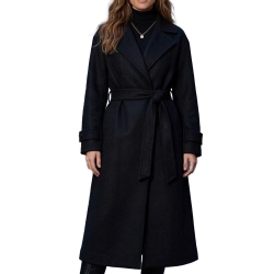 Manteau Long Noir Femme Vero Moda Vmamanda Belt