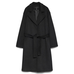 Manteau Long Noir Femme Vero Moda Vmamanda Belt