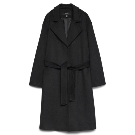 Manteau Long Noir Femme Vero Moda Vmamanda Belt