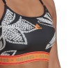 Brassière Noire/Grise à Motifs Femme Adidas Farm