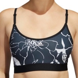 Brassière Imprimé Noir/Blanc Femme Adidas Floral