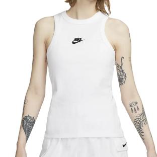 Débardeur Blanc Femme Nike Nsw Rib