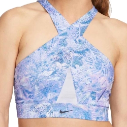 Brassière Bleu/Blanc Femme Nike Aop