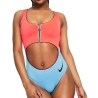 Maillot de bain 1 pièce Rose/Bleu Femme Nike Cutout