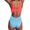 Maillot de bain 1 pièce Rose/Bleu Femme Nike Cutout