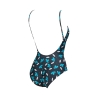 Maillot de bain 1 pièce Noir/Bleu Femme Arena Allover