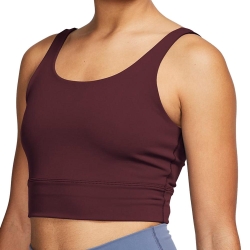 Brassière Bordeaux Femme Nike Yoga Luxe