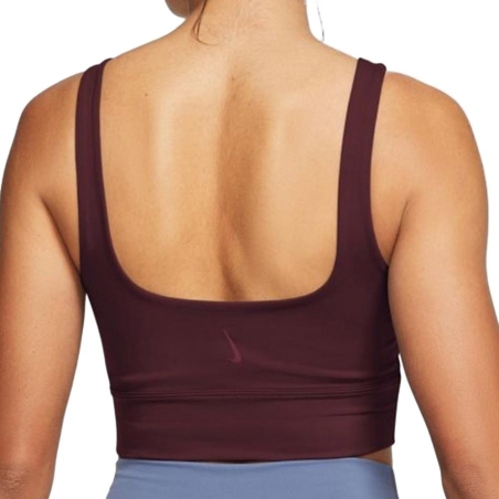 Brassière Bordeaux Femme Nike Yoga Luxe