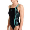 Maillot de bain 1 pièce Noir/Turquoise Femme Arena Pro Graphic