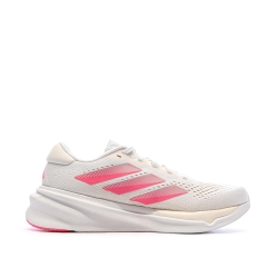 Baskets Blanches/Roses Femme Adidas Stride