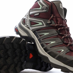 Chaussures de Randonnée Gris/Bordeaux Femme Salomon X Ultra Pi