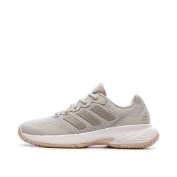 Baskets Grises/Roses Femme Adidas Gamecourt 2