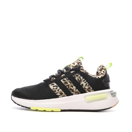 Chaussures de running Noires/Jaunes Femme Adidas Racer