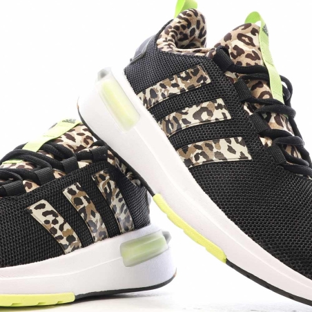 Chaussures de running Noires/Jaunes Femme Adidas Racer