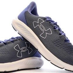 Chaussures de Running Noire/Bleu Femme Under Armour Charged Pursuit