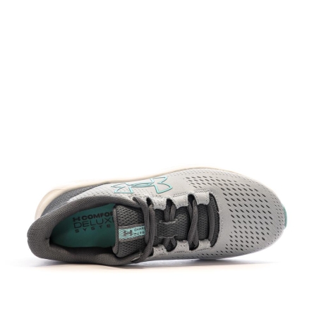 Chaussures de Running Grise/Turquoise Femme Under Armour Charged Pursuit