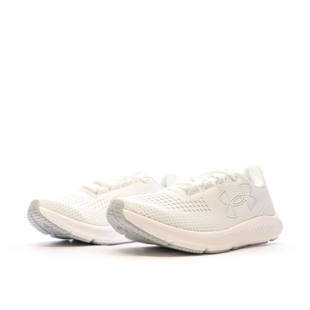 Chaussures de Running Blanches Femme Under Armour Charged Pursuit