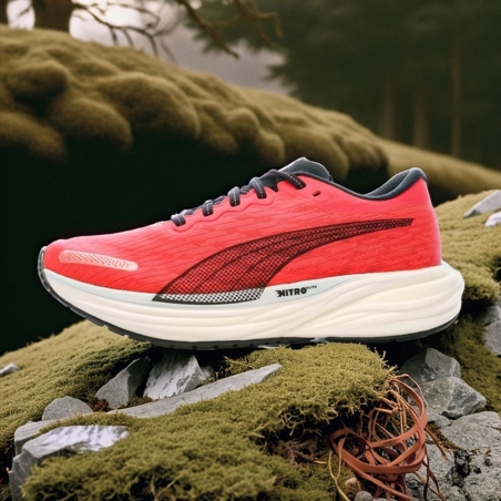 Chaussures de Running Rose Fuchsia Femme Puma Deviate Nitro 2