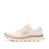 Chaussures de Sport Blanc/Or-Rose Femme Skechers Flex Appeal