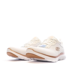 Chaussures de Sport Blanc/Or-Rose Femme Skechers Flex Appeal