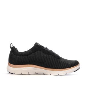 Chaussures de Sport Noir/Or-Rose Femme Skechers Flex Appeal